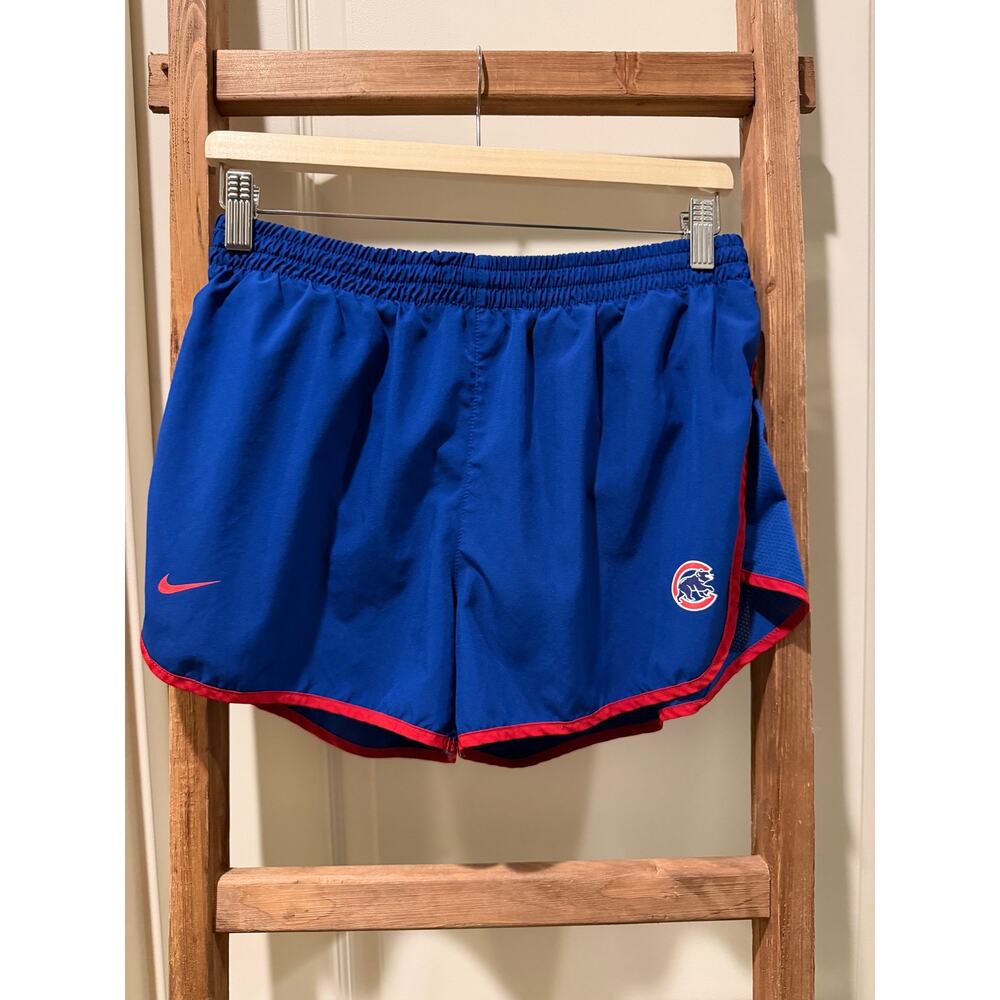 Nike Chicago Cubs Dri-FIT Athletic Shorts Blue Red Trim Size Medium ML